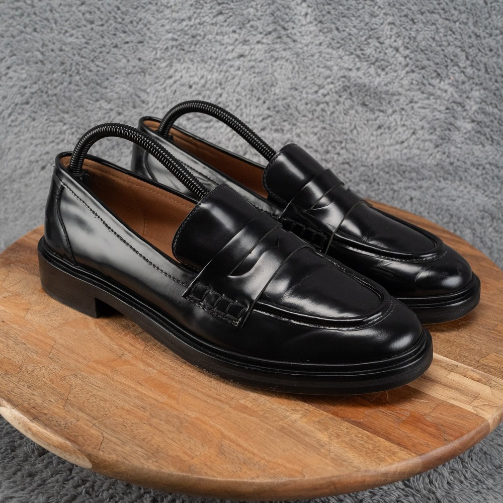 Women's Madewell The Vernon Black Patent Leather Loafers Size 10